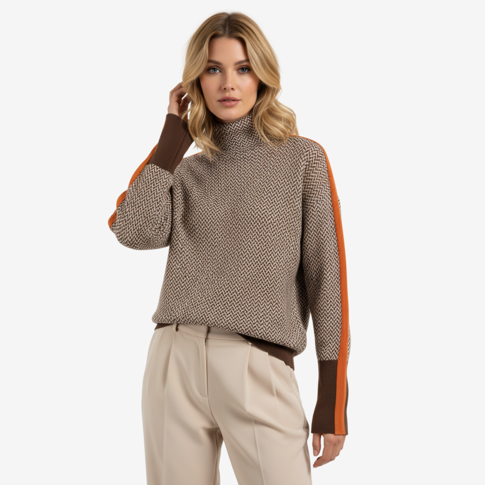 ELA | Sweter z wysokim kołnierzem Elise