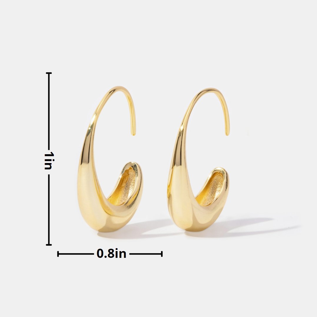 ELA | Kolczyki Drop Hoop
