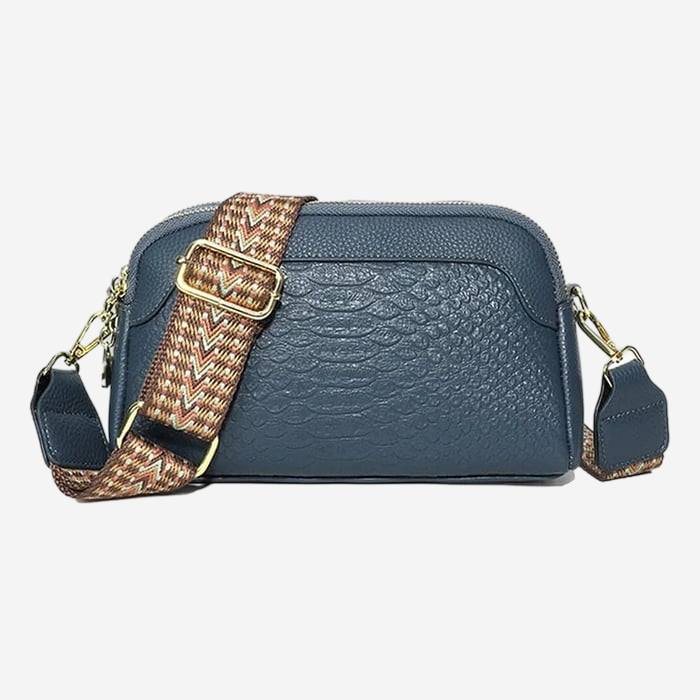 ELA | Stylowa torebka crossbody ze skóry z wzorem aligatora