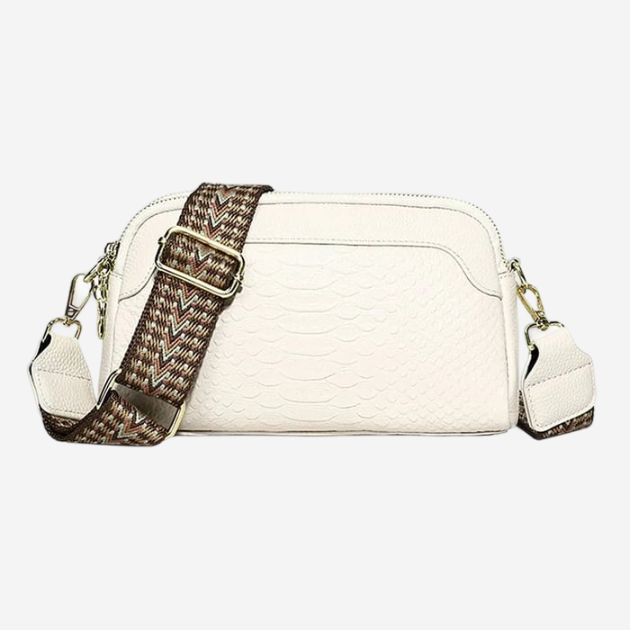 ELA | Stylowa torebka crossbody ze skóry z wzorem aligatora