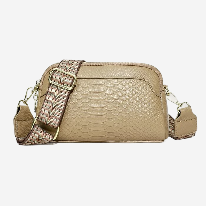 ELA | Stylowa torebka crossbody ze skóry z wzorem aligatora