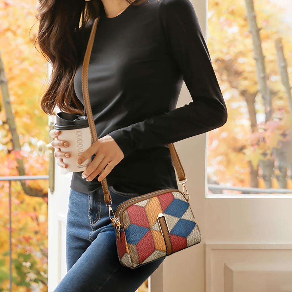 ELA | Mini Torebka Crossbody Patchwork
