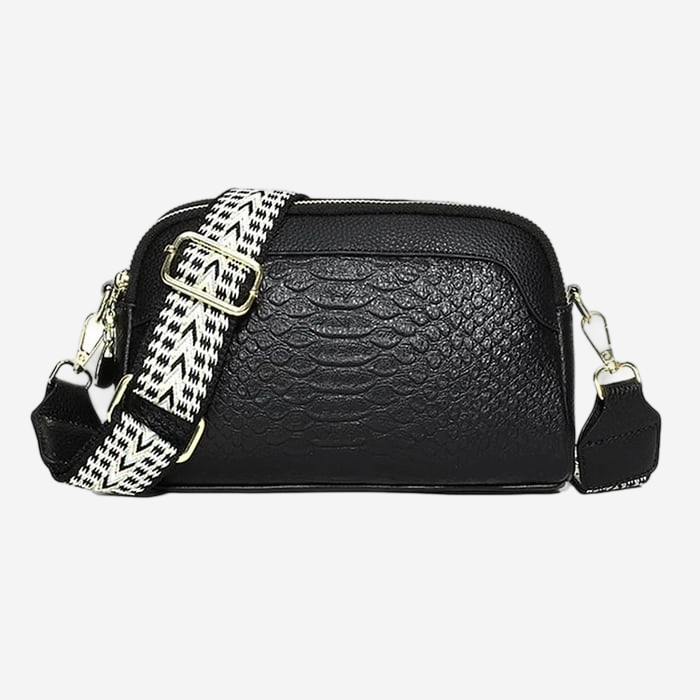 ELA | Stylowa torebka crossbody ze skóry z wzorem aligatora
