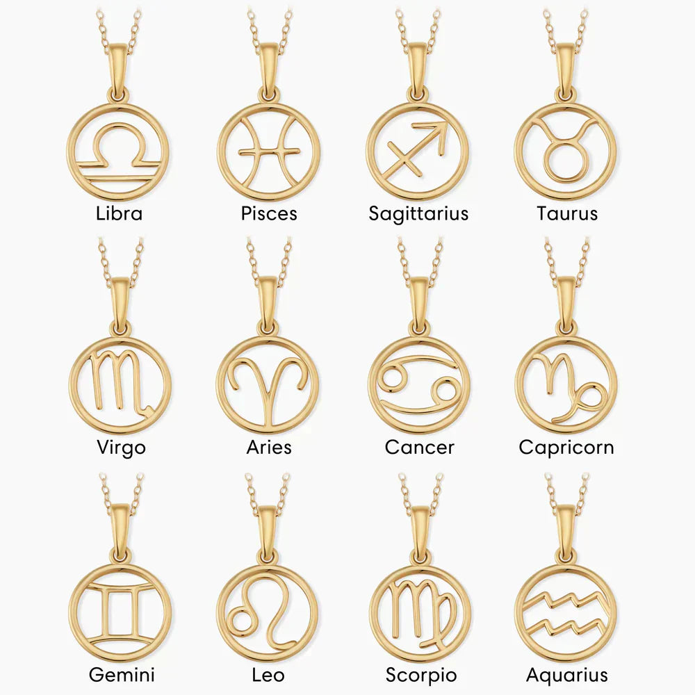 ELA | Złoty naszyjnik z motywem znaku zodiaku