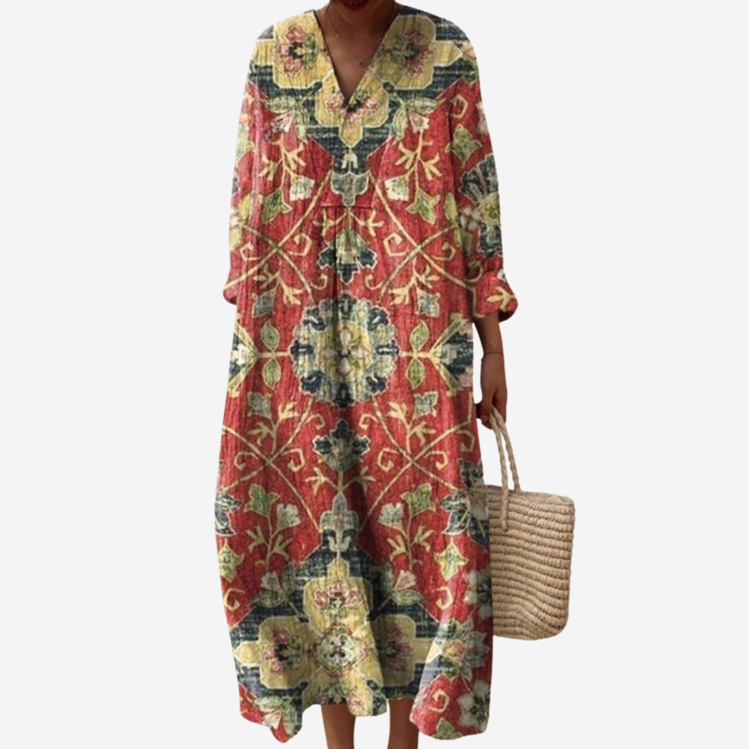 ELA | Boho sukienka w odcieniach ziemi