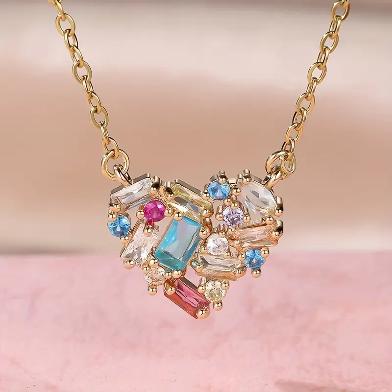 ELA | Kolorowy naszyjnik Crystal Heart